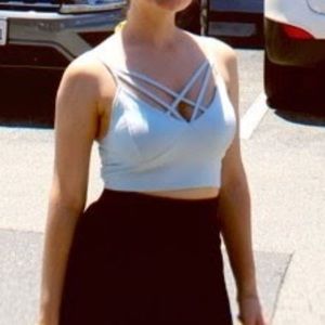 Garage Front Crisscross Crop Top